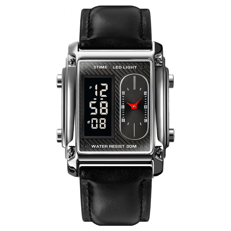 ⏳Limited Time Special 50% OFF💥🎁Men's Square Creative Dual-Movement Multifunctional Sports Watch