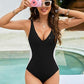 👙✨2025 New Illusion Swimsuit💃 Slim Waist  Plunge Neck  Tummy Control  Show Off Your Stunning Curves