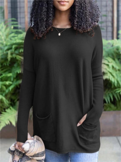 💥HOT SALE 50% OFF💥LONG SLEEVE THUMBHOLE SWEATER POCKET TUNIC💥