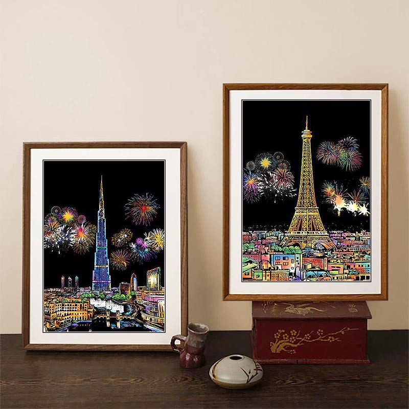 🎨4pcs Creative Scratch Paintings Set with Tool
