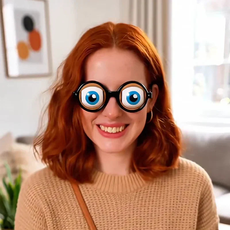 👓Crazy Glasses – Pull-String Blinking Eyes, Silly, Fun, Party Favor 🎉