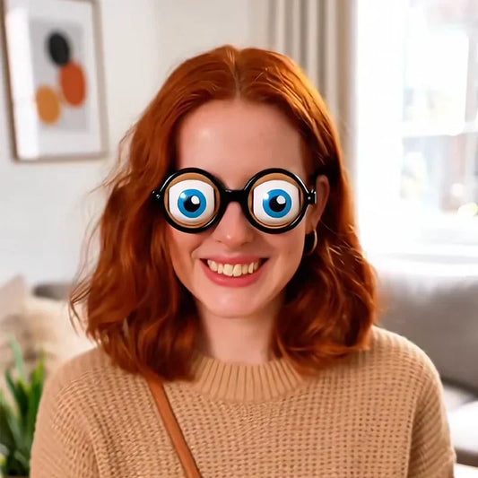 👓Crazy Glasses – Pull-String Blinking Eyes, Silly, Fun, Party Favor 🎉