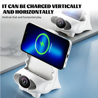 🔥📅Last Day Sale 📱Mini Chair Wireless Fast Charger - Multifunctional Phone Holder, Charge & Entertain at Once!