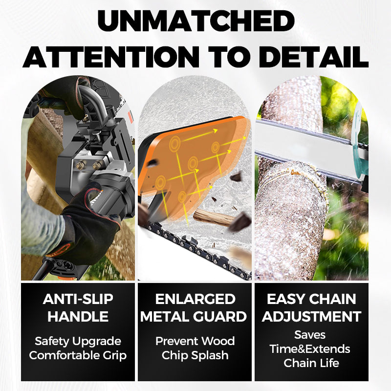 💥 BEST-SELLER BACK IN STOCK! 🔥 High-powered cordless chainsaw (lithium battery) - 🎁 Free tool kit for a limited time!