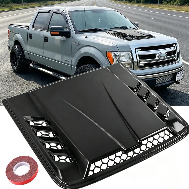 2026 New Black Universal Large Hood Vents - Car Engine Hood Air Vent Scoop for Chevy Silverado, Colorado, Ford F-150/F-250/F-350, Dodge Ram 1500/2500/3500 (Automotive Exterior Decoration Accessory)