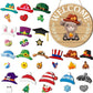 🐇 Easter Sale: 50% OFF！！💥Highland Cow Sign Interchangeable Welcome Sign with Magnet Detachable Hats Cute Cattle Hanging