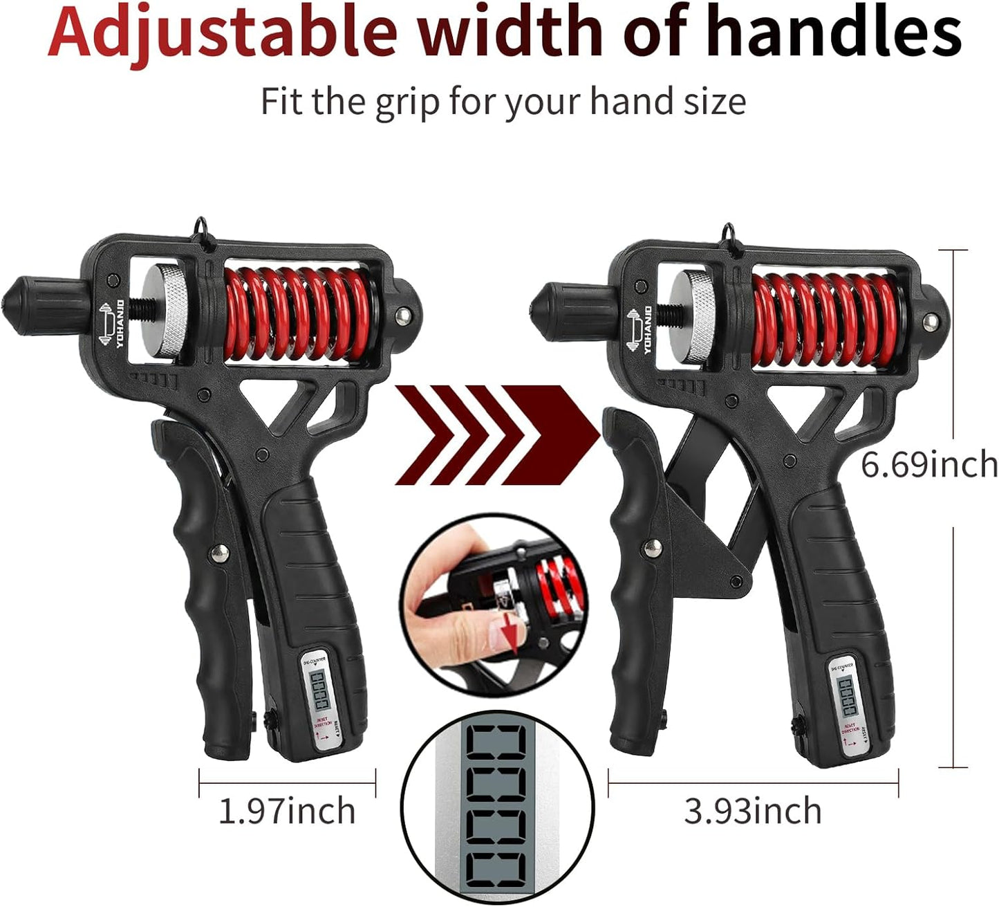 💪 50% OFF NOW! 🔥 Adjustable Hand Grip Strengthener - Build Forearm Strength & Relieve Wrist Pain, 5 Resistance Levels for Home/Gym Use 🏋️‍♂️✨
