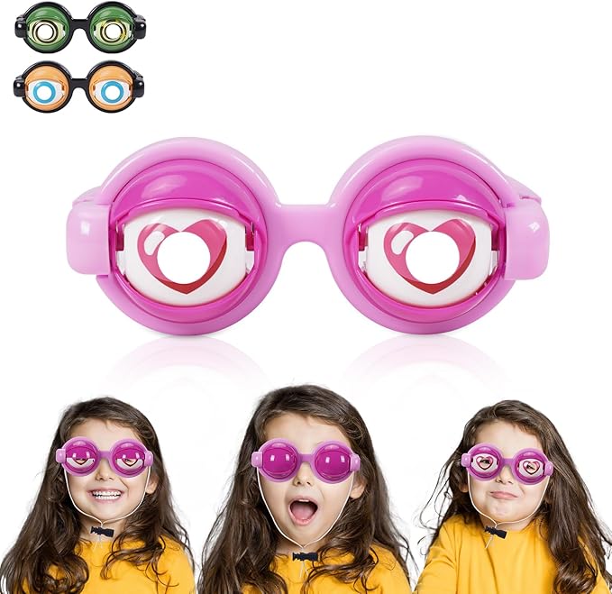👓Crazy Glasses – Pull-String Blinking Eyes, Silly, Fun, Party Favor 🎉