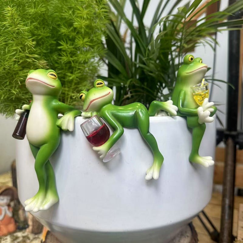 🎁Gift Idea Hot Sale 50% OFF🐸 Frog Flower Pot Hanger Ornament🍷