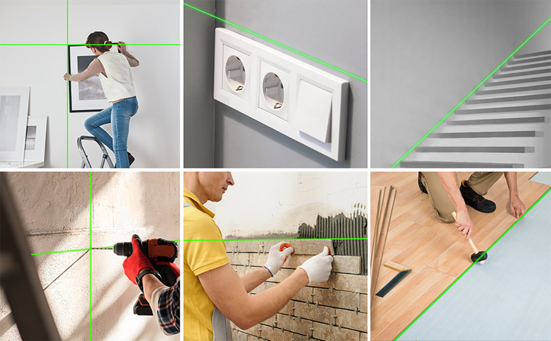 🔥50% OFF NOW!📐 Professional Green Laser Level, 360° Self-Leveling Cross Line Laser Level Tool for Tiling, Construction & Home Renovation