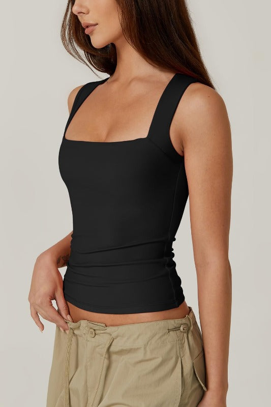 💥HOT SALE 59% OFF💥Women’s Square Neck Sleeveless Tank Top – Soft, Stretchy & Chic