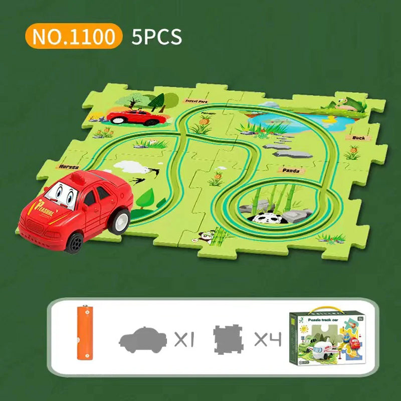 🚗Children's Educational Puzzle Track Car Play Set