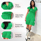 🎉Summer New Arrivals👗Women's Elegant Waist Tie V-Neck Ruffle Dress