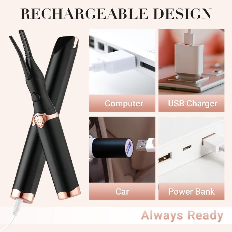 🔥2025 HOT SALE 50% OFF🔥Rechargeable Heated Eyelash Curler for Quick Heating Curling