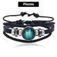 🎁Great Gift🌌Luminous 12 Constellations Bead Leather Woven Bracelet
