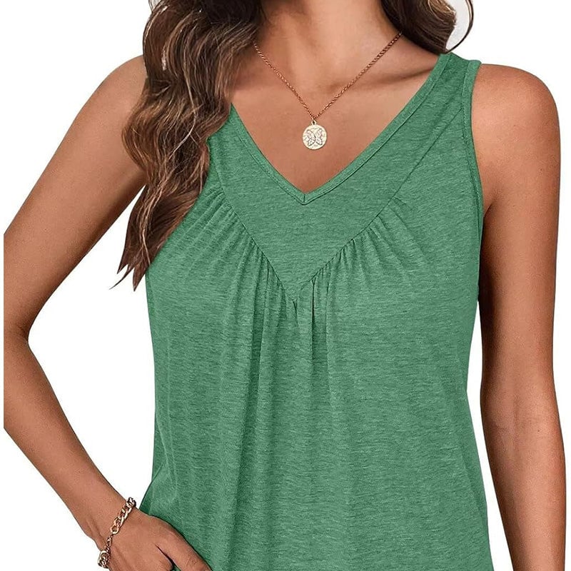 💖Limited Sale 50% OFF💖👚Women Sleeveless V-neck T-shirt