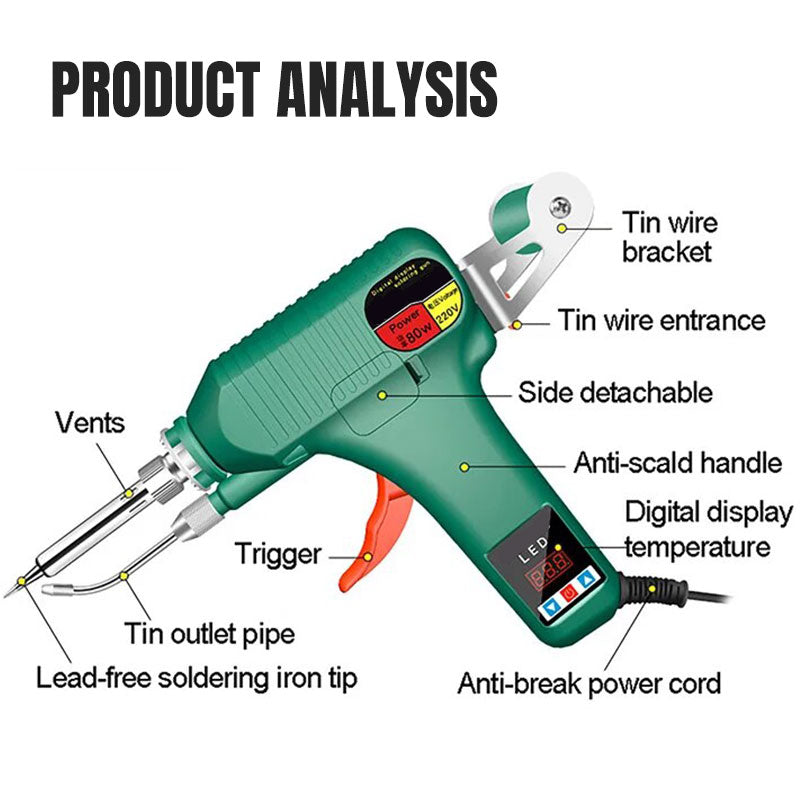 High Power Digital Display Manual Automatic Tin Wire Feeding Electric Soldering Iron