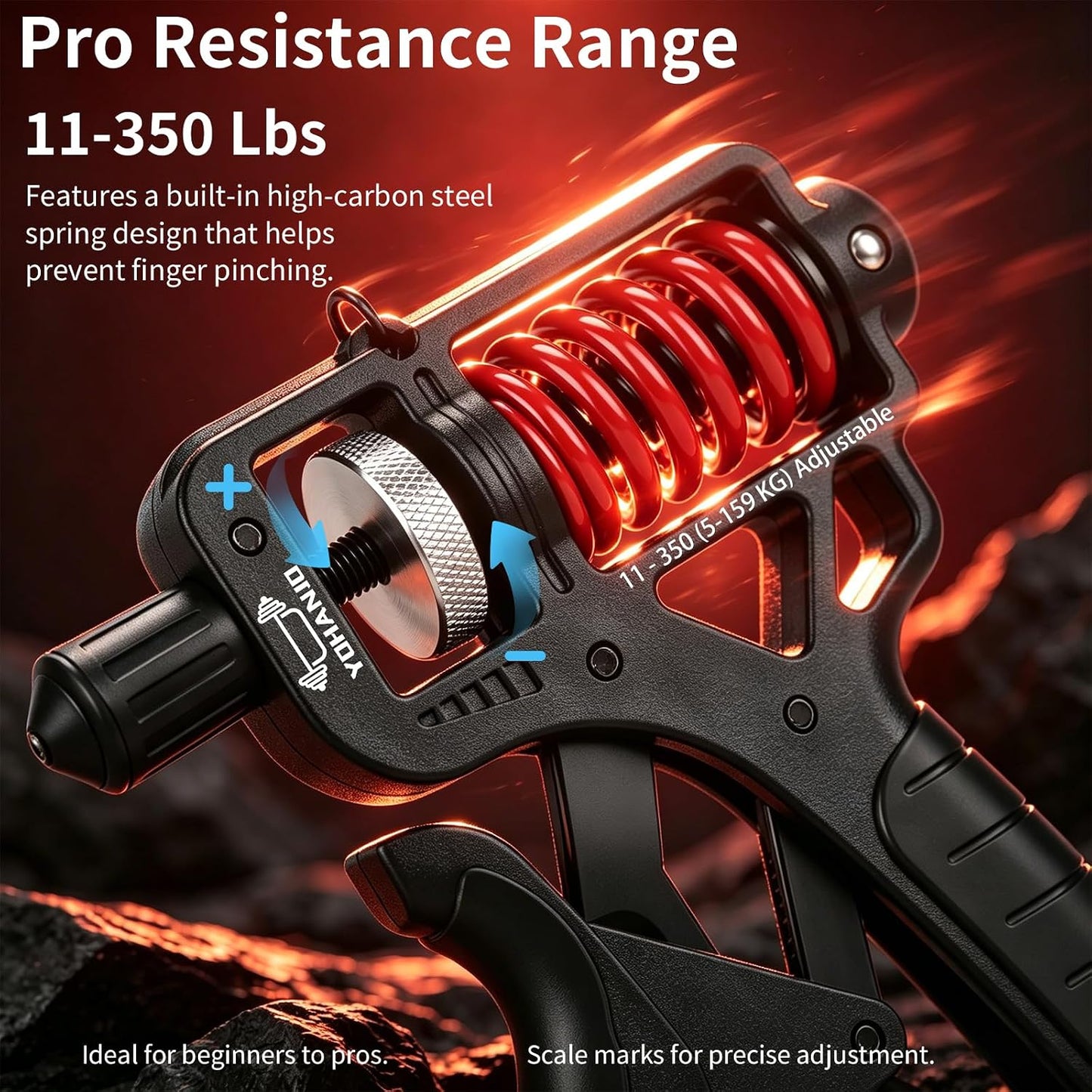 💪 50% OFF NOW! 🔥 Adjustable Hand Grip Strengthener - Build Forearm Strength & Relieve Wrist Pain, 5 Resistance Levels for Home/Gym Use 🏋️‍♂️✨