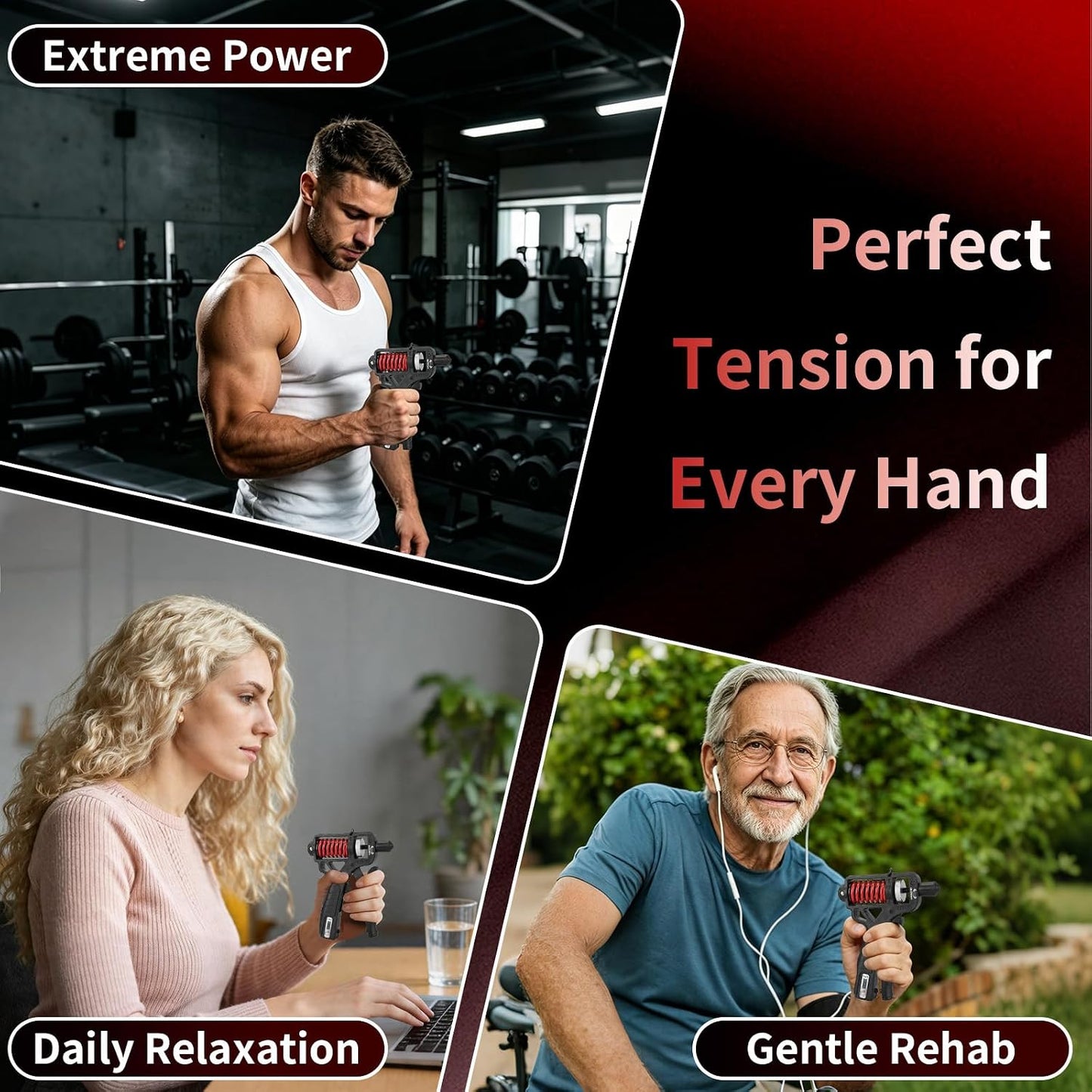 💪 50% OFF NOW! 🔥 Adjustable Hand Grip Strengthener - Build Forearm Strength & Relieve Wrist Pain, 5 Resistance Levels for Home/Gym Use 🏋️‍♂️✨