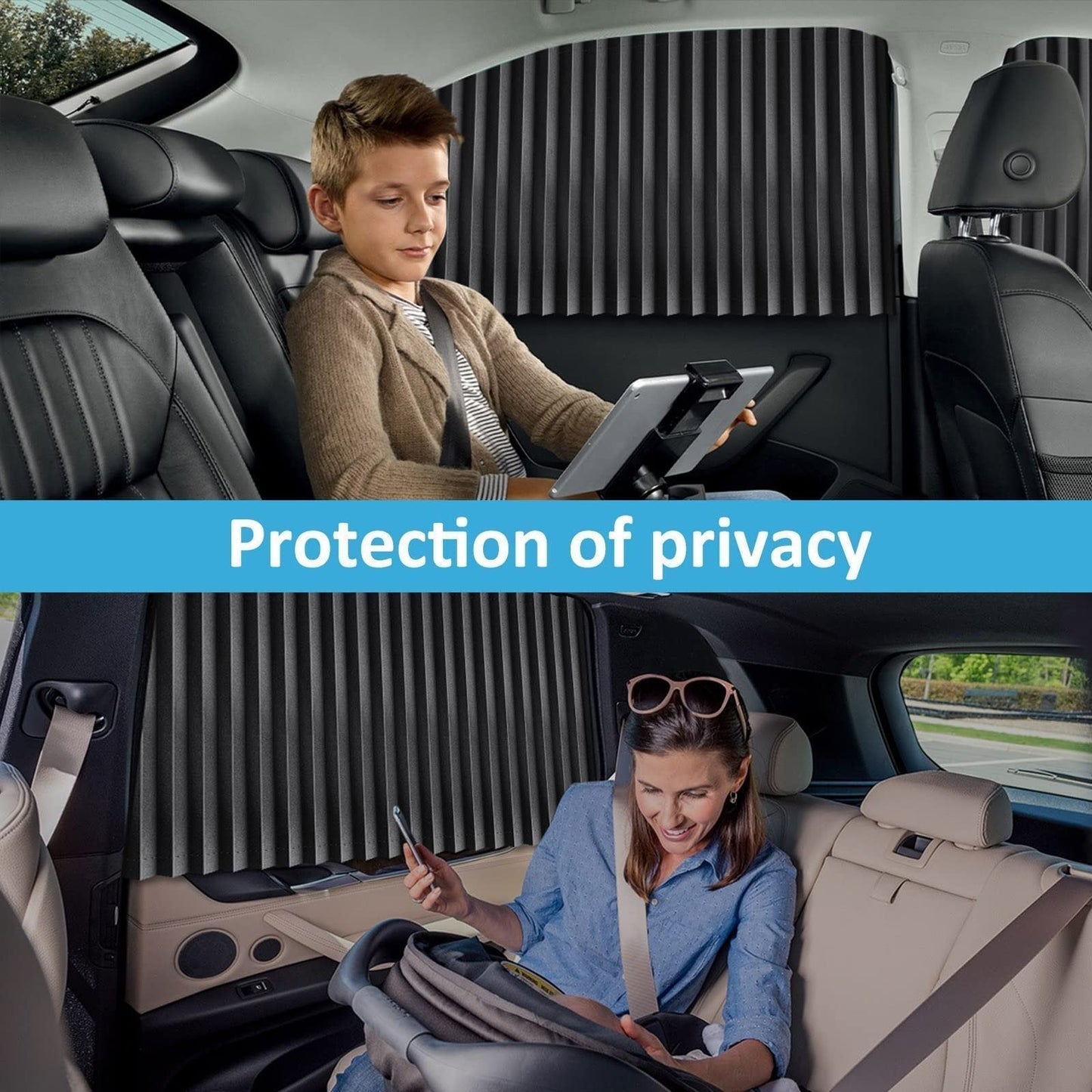 🚗🛡️Magnetic Track Universal Car Side Window Privacy Sunshade Curtain🛡️ Easy Install, Privacy Protection, Essential for Summer Drives!