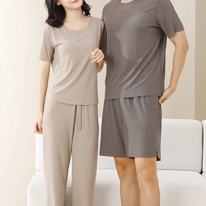 ❄️ Couple's Summer Ice Silk Cool Feeling Sleepwear