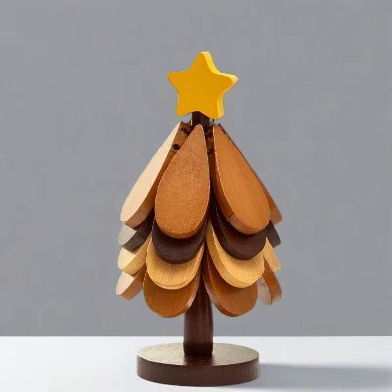 🎄 LIMITED‑TIME 50% OFF! 🔥 Natural Wooden Tree Trivets for Hot Dishes – Festive, Foldable, Durable ✨