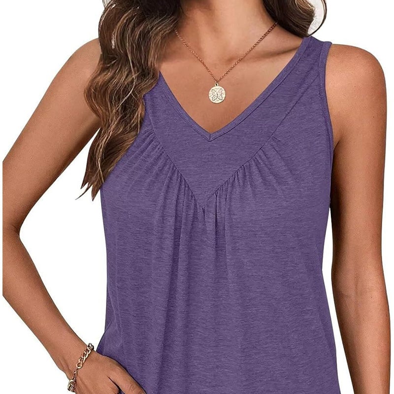 💖Limited Sale 50% OFF💖👚Women Sleeveless V-neck T-shirt
