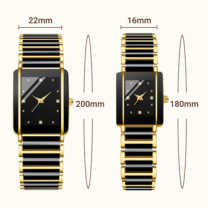 ⏳FLASH SALE! 50% OFF! 🔥Couple Models Fashion Ceramic Square Quartz Watch