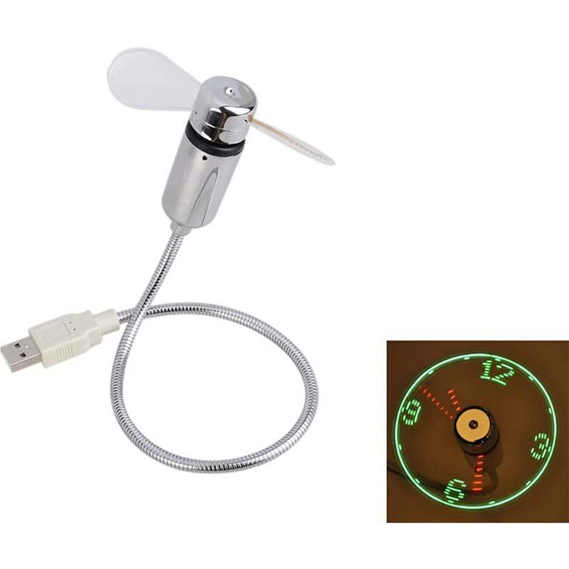 🔥Hot Sale，Buy 2 GET 1🔥USB Fan with LED Clock Lighting
