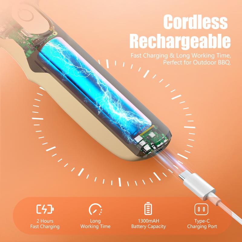 🔥Electric Grill Cleaner with Rotating Steel Brush
