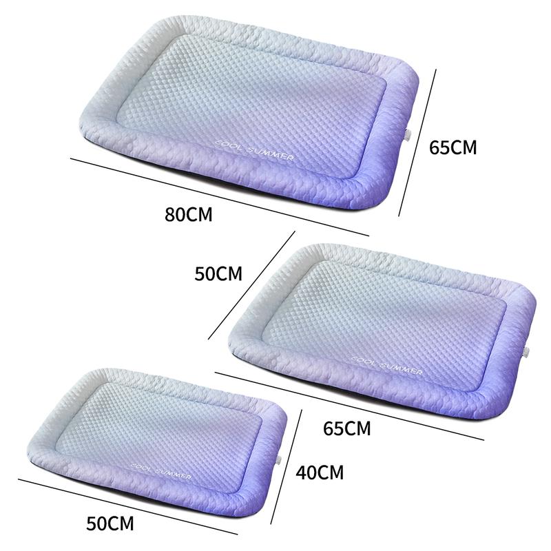 Pet Cooling Pad Mat for Dogs and Cats - Ice Silk Summer Cool Bed Blanket in Gradient Colours, Breathable Soft Sleeping Cushion for Indoor Floors Sofas and Car Travel Washable Multiple Sizes Available