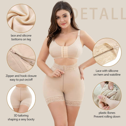 ✨HOT SALE 49% OFF💞Lace Steel Boned Butt Enhancer Shorts Shapewear