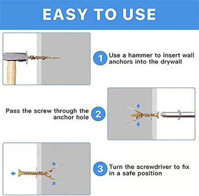 💥Drywall Anchors and Screws Kit – Heavy Duty Self Drilling Wall🧰