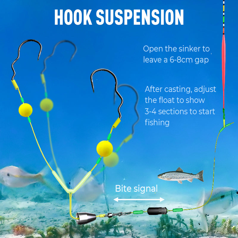 🪝🐟Buy 3 Get 2 Free 🎁Reverse Bottom Fishing Rig Hook