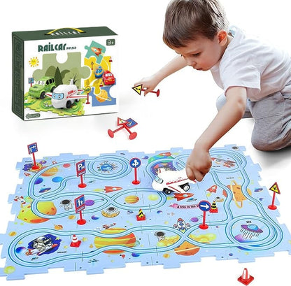 🔥Today get more cars 🚗🚗🚗Children's Educational Puzzle Track Car Play Set