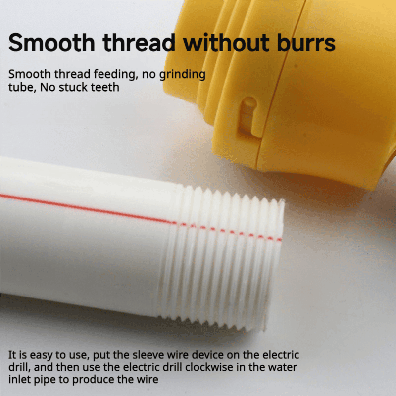 🔥Limited-time Special Offer🔥🛠️Electric Drill Compatible PVC Pipe Threader Kit with Various Die Sizes - Versatile Set, Plumbing Helper Extraordinaire!