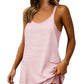 Women's Striped Tankini Dress with Pockets