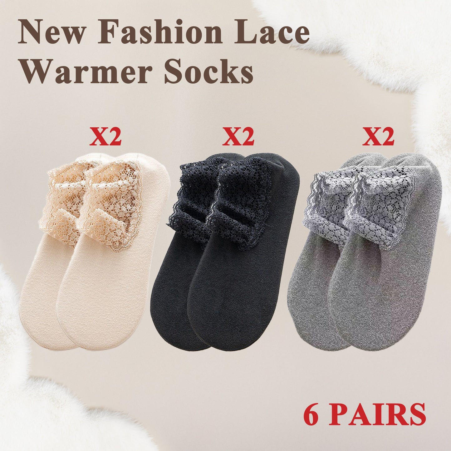 🔥 Spring New Fashion Lace Ankle Socks🌈 (One size fit all)🔥
