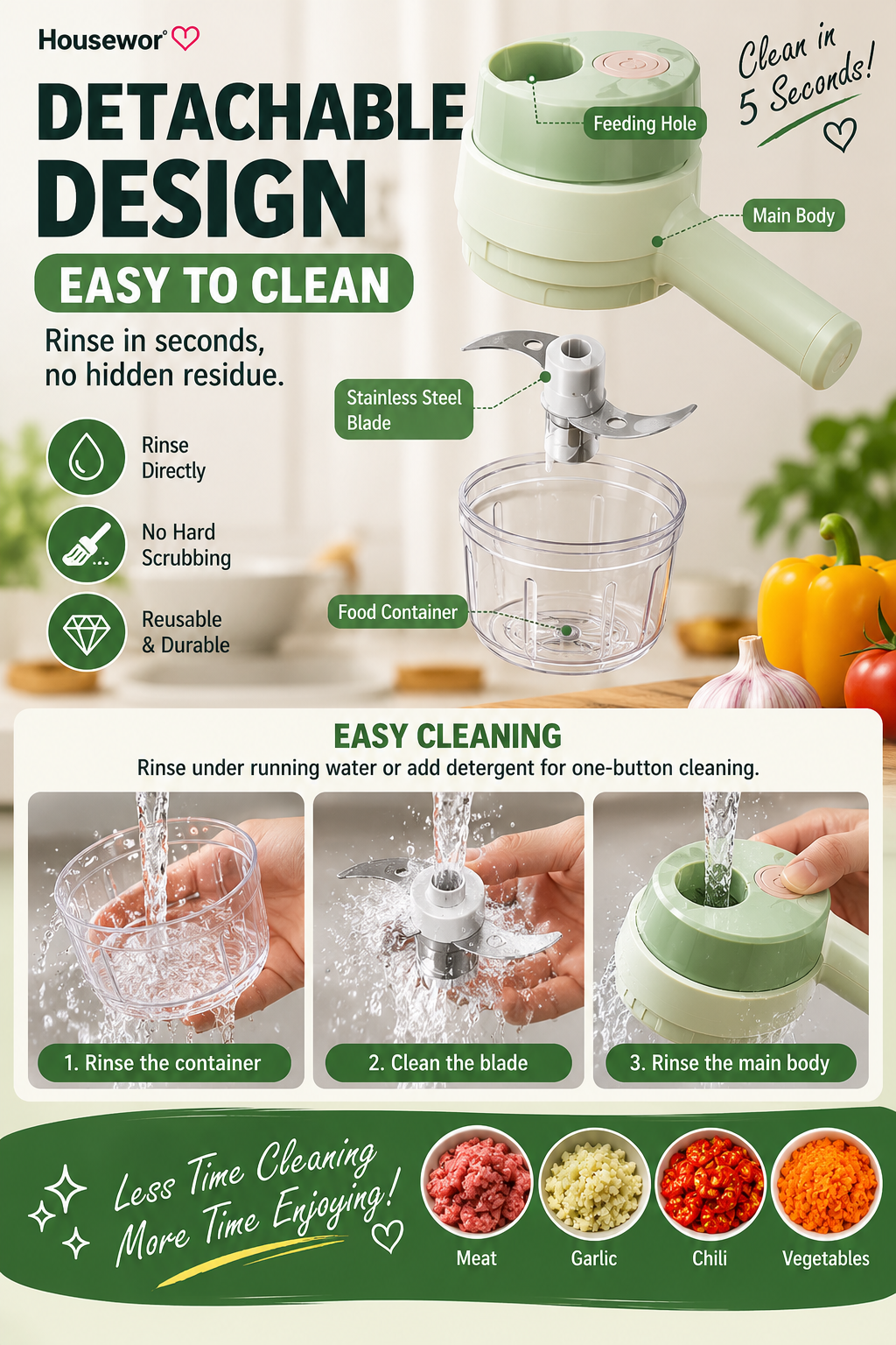📢📢 50% OFF🔪4 In 1 Handheld Electric Vegetable Cutter Set