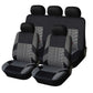 Car Seat Covers for 5 Seats Universal, Fabric Breathable Car Front & Rear Seat Protectors, Airbag Compatible, Full Protection, Fits Most Cars Trucks Vans SUVs, Red Gray Black Blue Seat Covers, Car Decor Gift, Truck Accessories, Car Interior Accessori