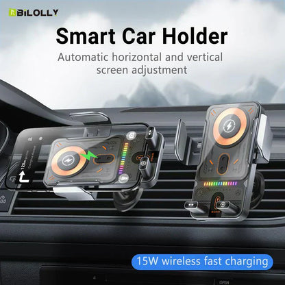 📢📢50%  OFF !! ⏰Over 5K+ sold! 📱Smart 2-in-1 Car Rotating Mobile Phone Holder & Wireless Charger⚡