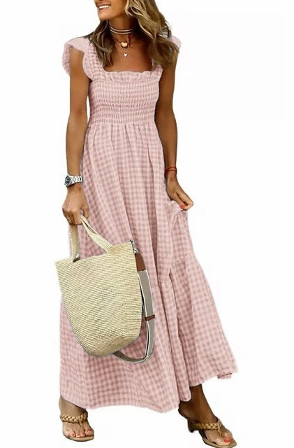 🎉Mother's Day Limited Time Half Price💃Women's Vintage Plaid Clashing Dresses