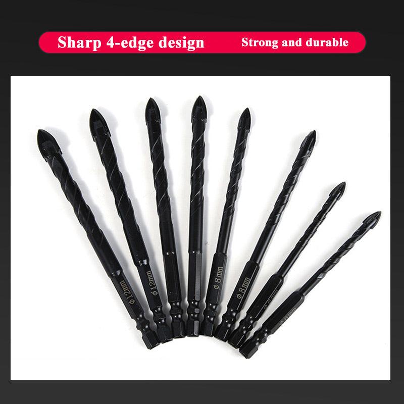 📣Flash Sale: Half Price Valid Until Midnight!🧰High-strength Four-edge Cross Drill Bit Set