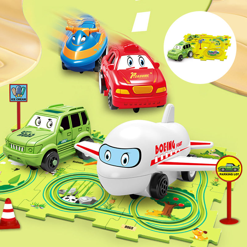 🔥Today get more cars 🚗🚗🚗Children's Educational Puzzle Track Car Play Set