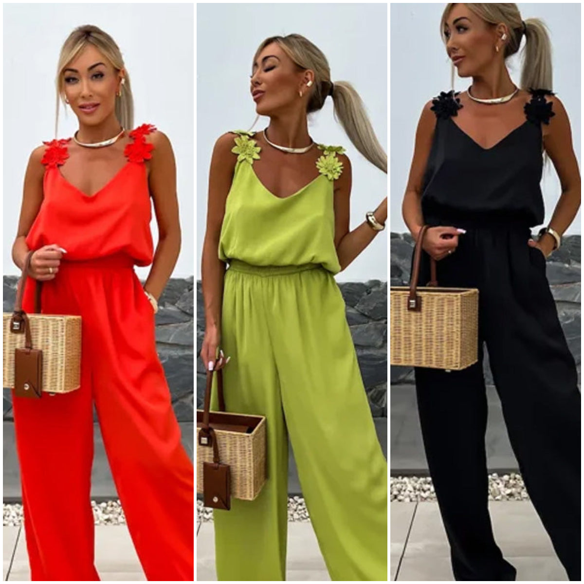 Hot Sale🔥Women's Sleeveless Wide Leg Jumpsuit