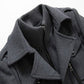 Men's Business Woolen Coat Fashion Double Neck Medium And Long Woolen Coat