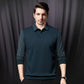 🍂Early Autumn Hot Sale 59% OFF🍁Men's Lapel Faux Two-Piece Knitted Shirt