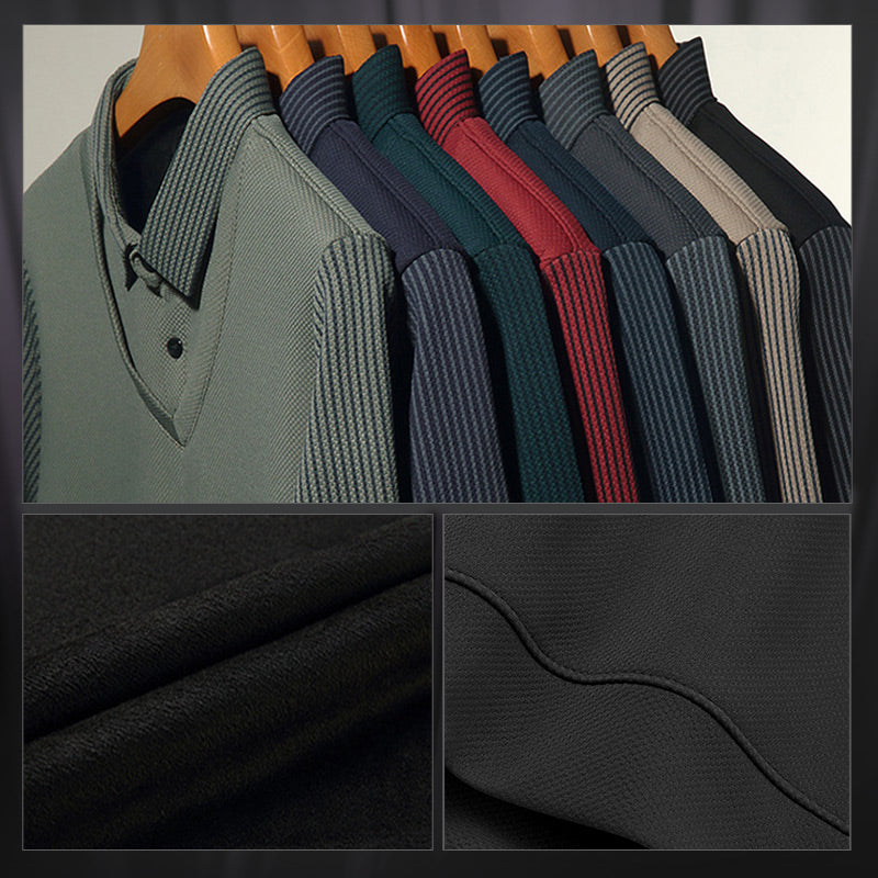 🍂Early Autumn Hot Sale 49% OFF🍁Men's Lapel Faux Two-Piece Knitted Shirt