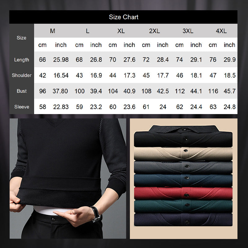 🍂Early Autumn Hot Sale 49% OFF🍁Men's Lapel Faux Two-Piece Knitted Shirt