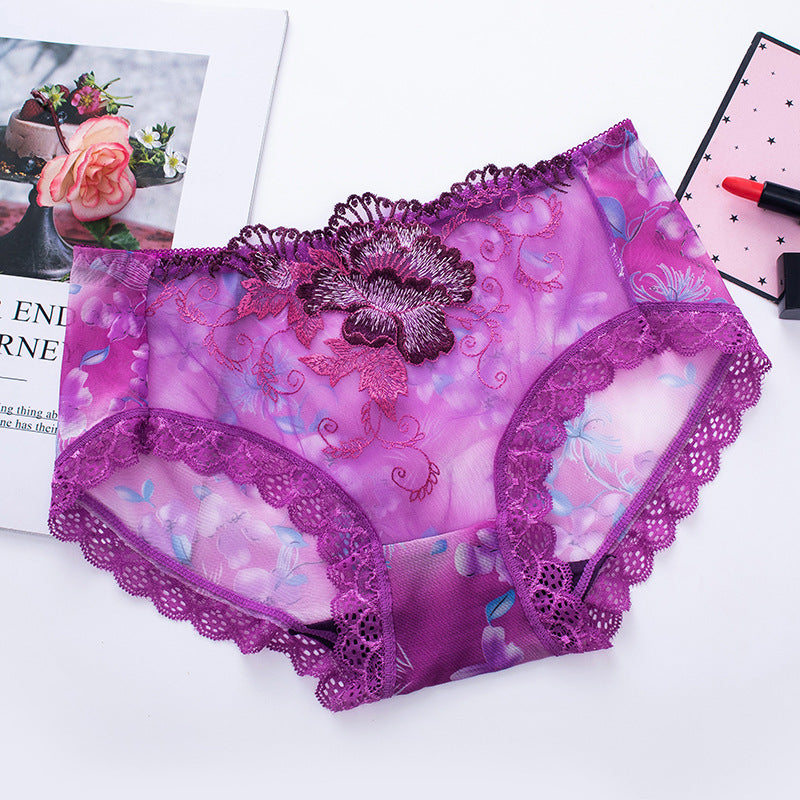 🔥Buy 7 get 7 free🔥Antibacterial cotton panty with lace embroidery